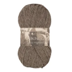 Viking Garn Eco Highland Wool 50g brun 208