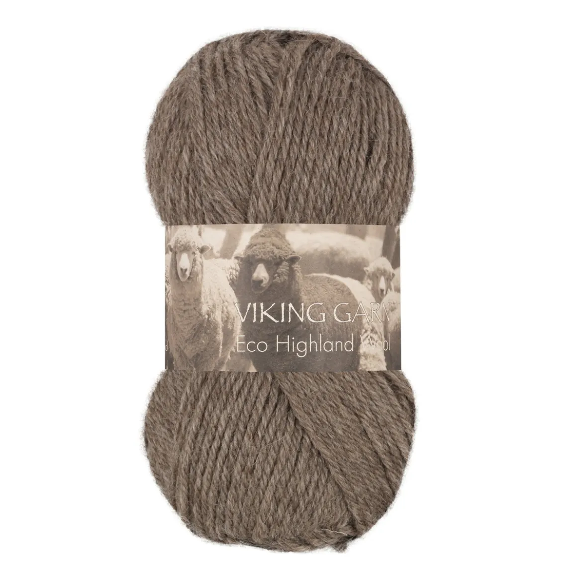 Viking Garn Eco Highland Wool 50g brun 208