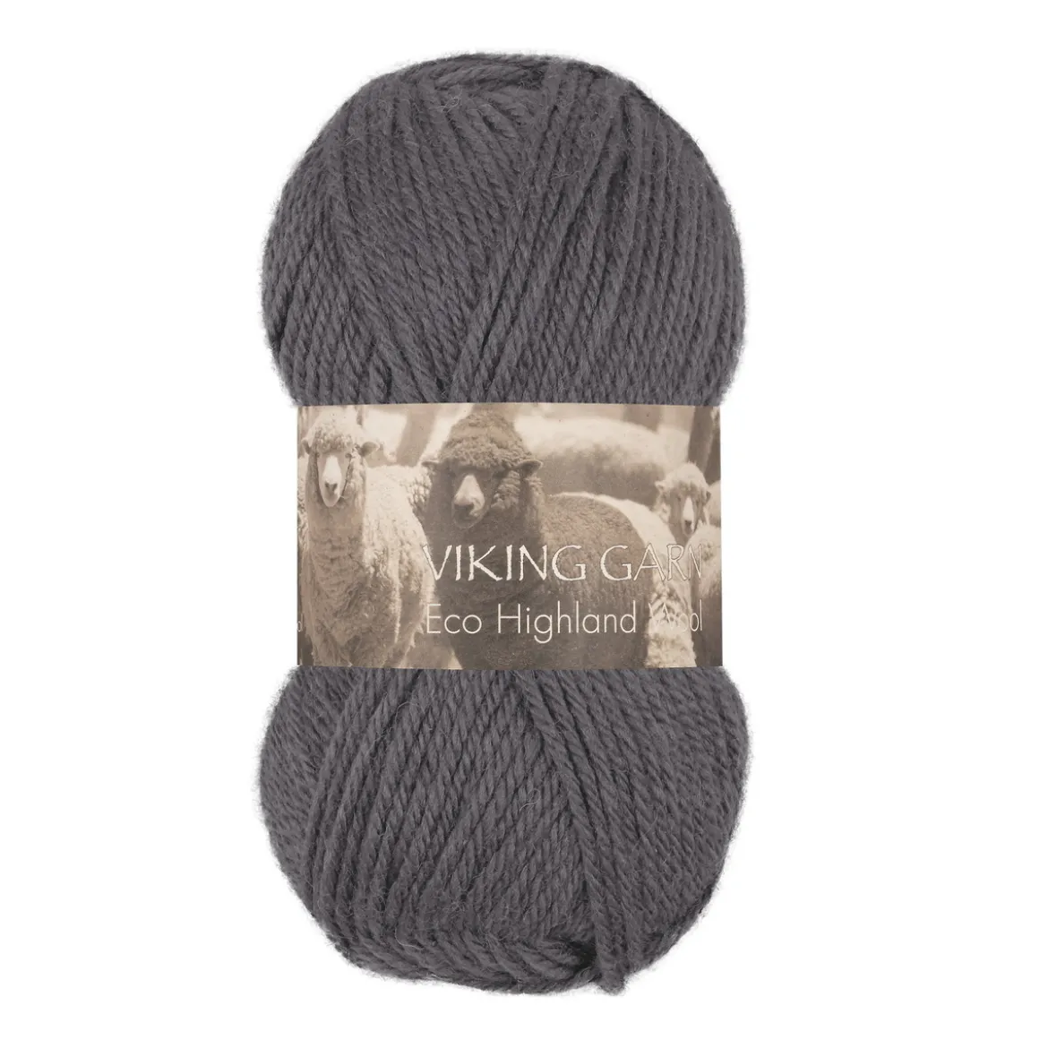 Viking Garn Eco Highland Wool 50g grå 215