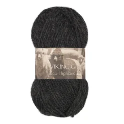 Viking Garn Eco Highland Wool 50g koksgrå 217