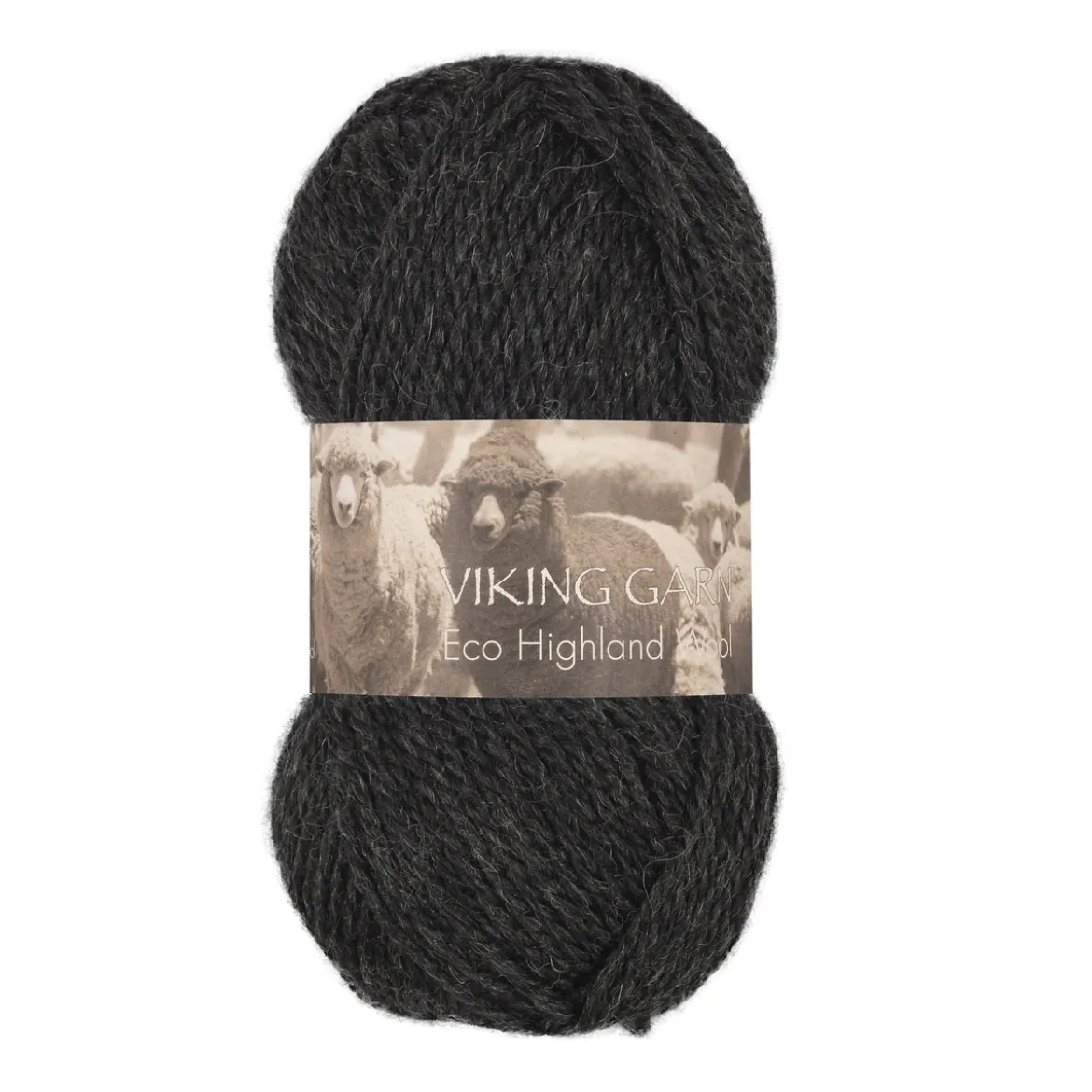 Viking Garn Eco Highland Wool 50g koksgrå 217
