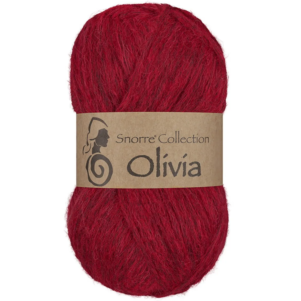 Viking Garn Olivia 50g mörkröd