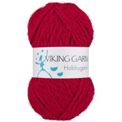 Viking Hobbygarn 50g mörkröd 960