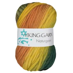 Viking Naturgarn 50g gul/grön 634