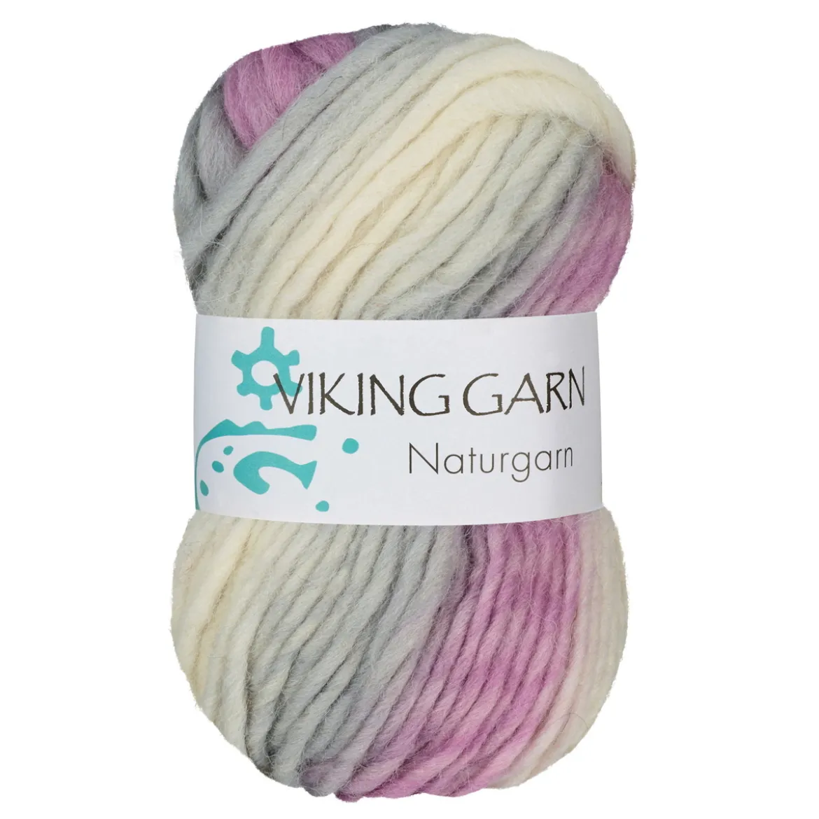 Viking Naturgarn 50g rosa/grå 677