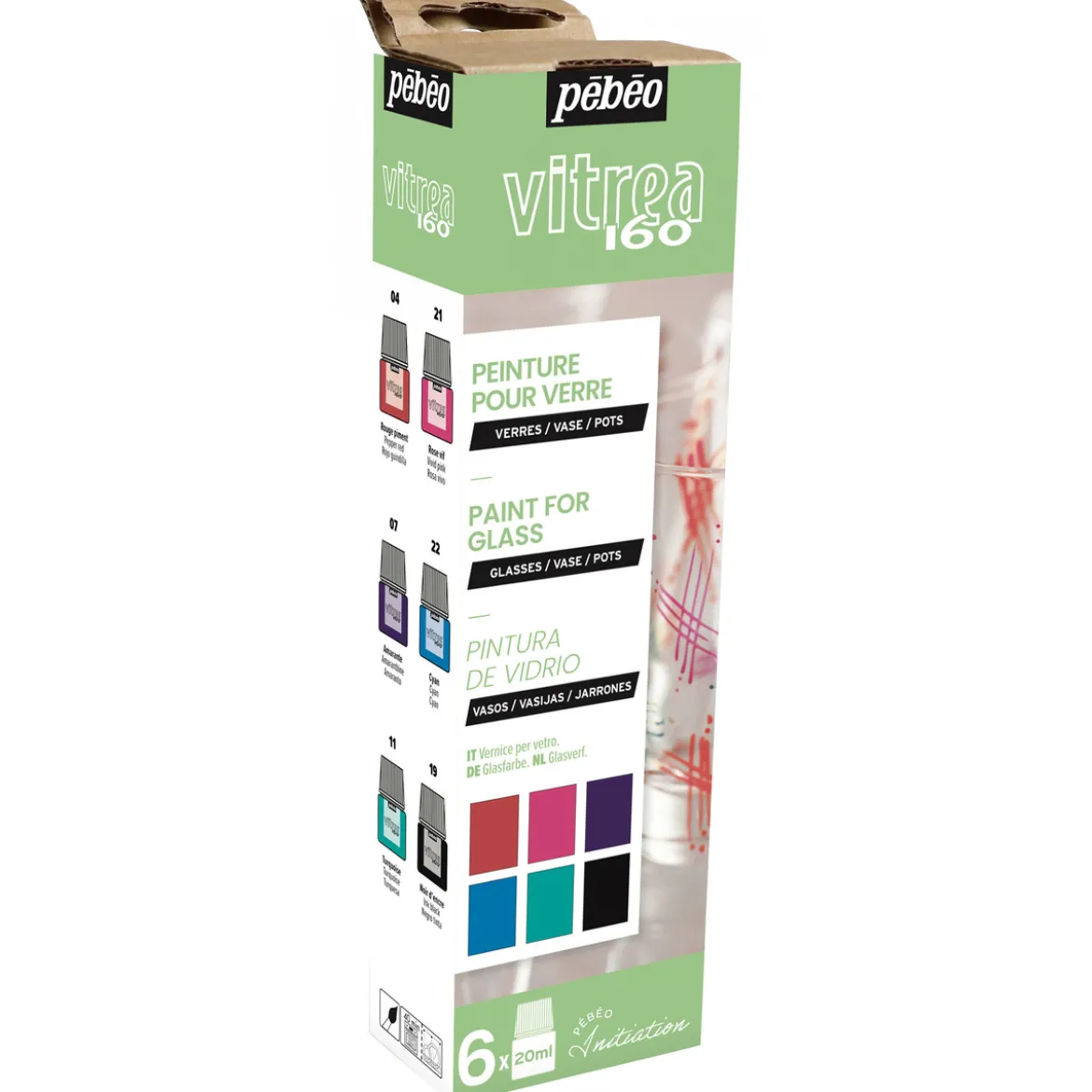 Vitrea glasfärg basic 6x20ml