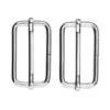 Väskspänne justerbart 2-pack – 47×23 mm, silverfärgade. Max rembredd 45 mm