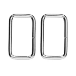 Väskspänne 2-pack – 47×23 mm, silverfärgad. Max rembredd 45 mm