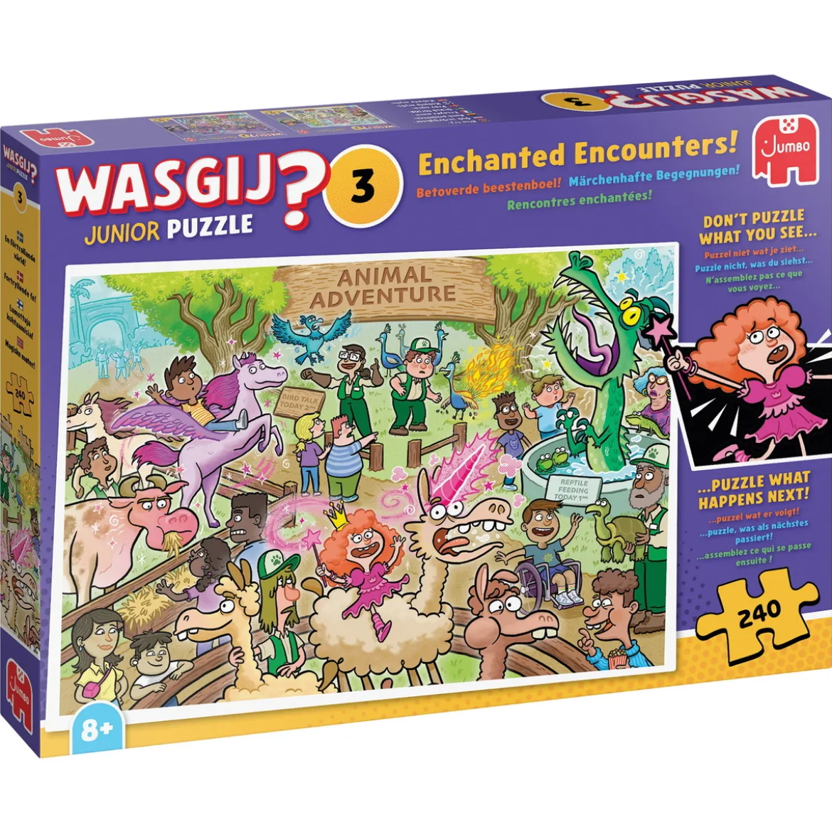 Wasgij Junior pussel #3 – Enchanted encounters! 240 bitar, 68×49 cm