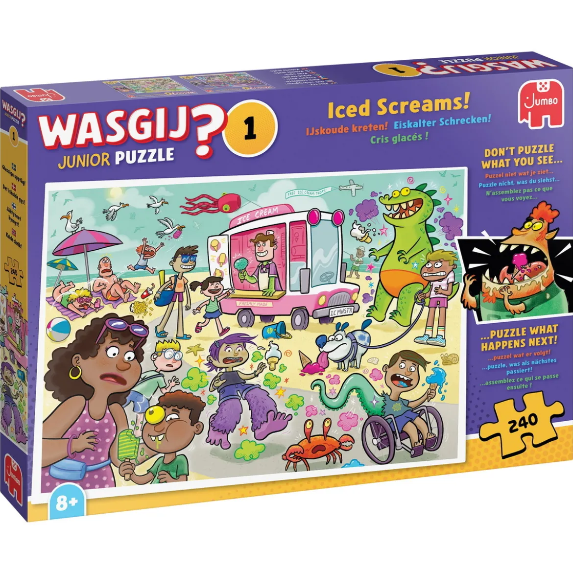 Wasgij Junior pussel #1 – Iced screams! 240 bitar, 68×49 cm