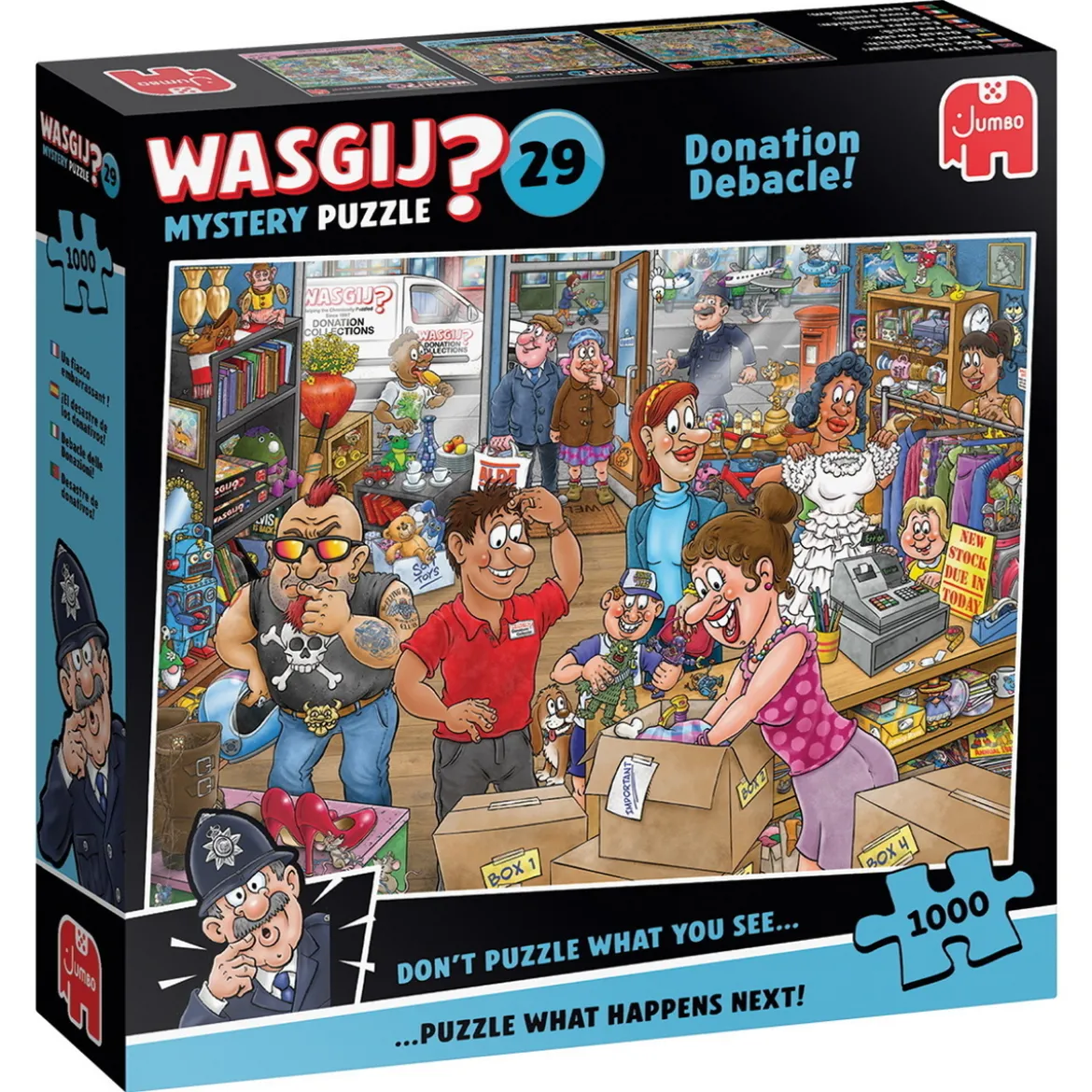 Wasgij pussel #29 Donation Debacle! 1000 bitar, 68×49 cm