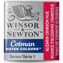 Winsor & Newton Cotman akvarellfärg halvkopp Alizarine Crimson Hue 003