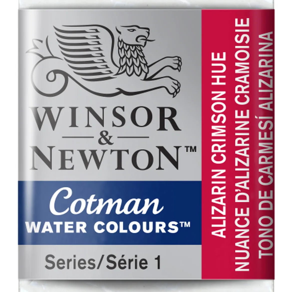 Winsor & Newton Cotman akvarellfärg halvkopp Alizarine Crimson Hue 003
