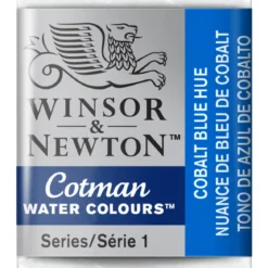 Winsor & Newton Cotman akvarellfärg halvkopp Cobalt Blue Hue 179