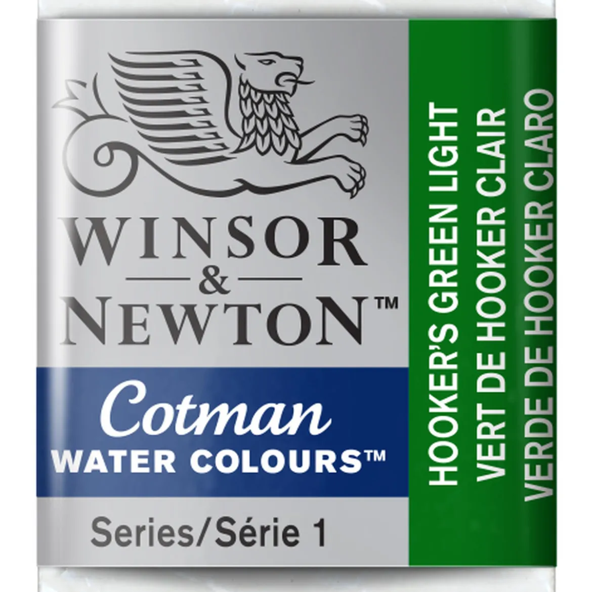 Winsor & Newton Cotman akvarellfärg halvkopp Hookers Green Light 314