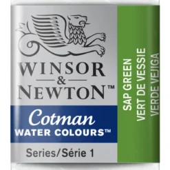 Winsor & Newton Cotman akvarellfärg halvkopp Sap Green 599