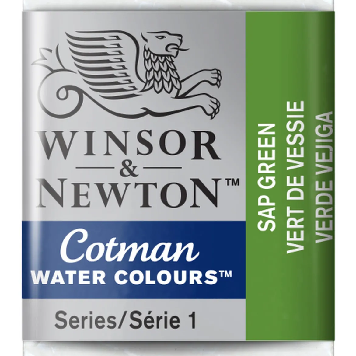 Winsor & Newton Cotman akvarellfärg halvkopp Sap Green 599