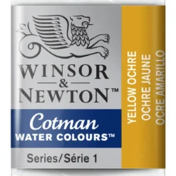 Winsor & Newton Cotman akvarellfärg halvkopp Yellow Ochre 744