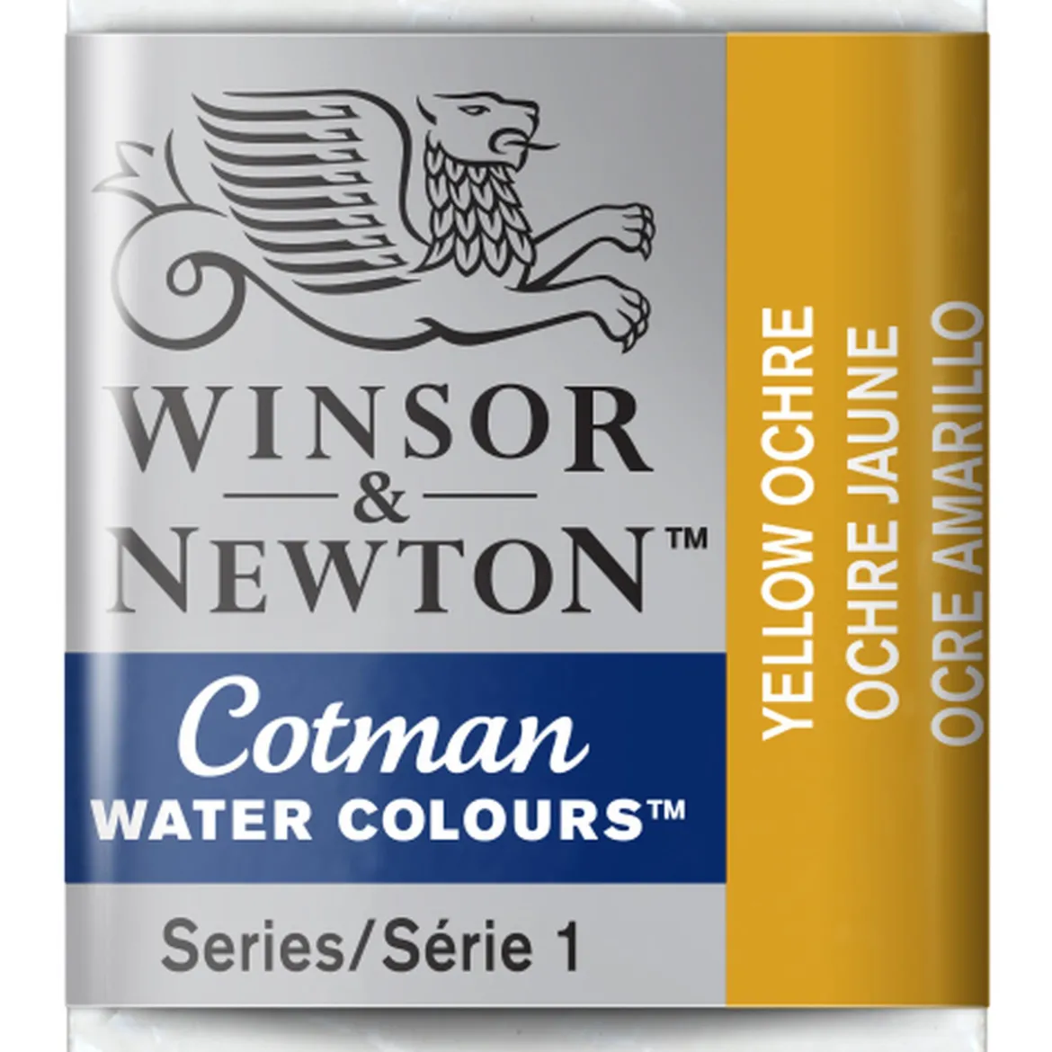 Winsor & Newton Cotman akvarellfärg halvkopp Yellow Ochre 744