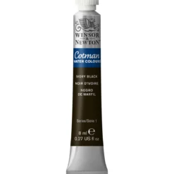Winsor & Newton Cotman akvarellfärg 8 ml Ivory Black 331
