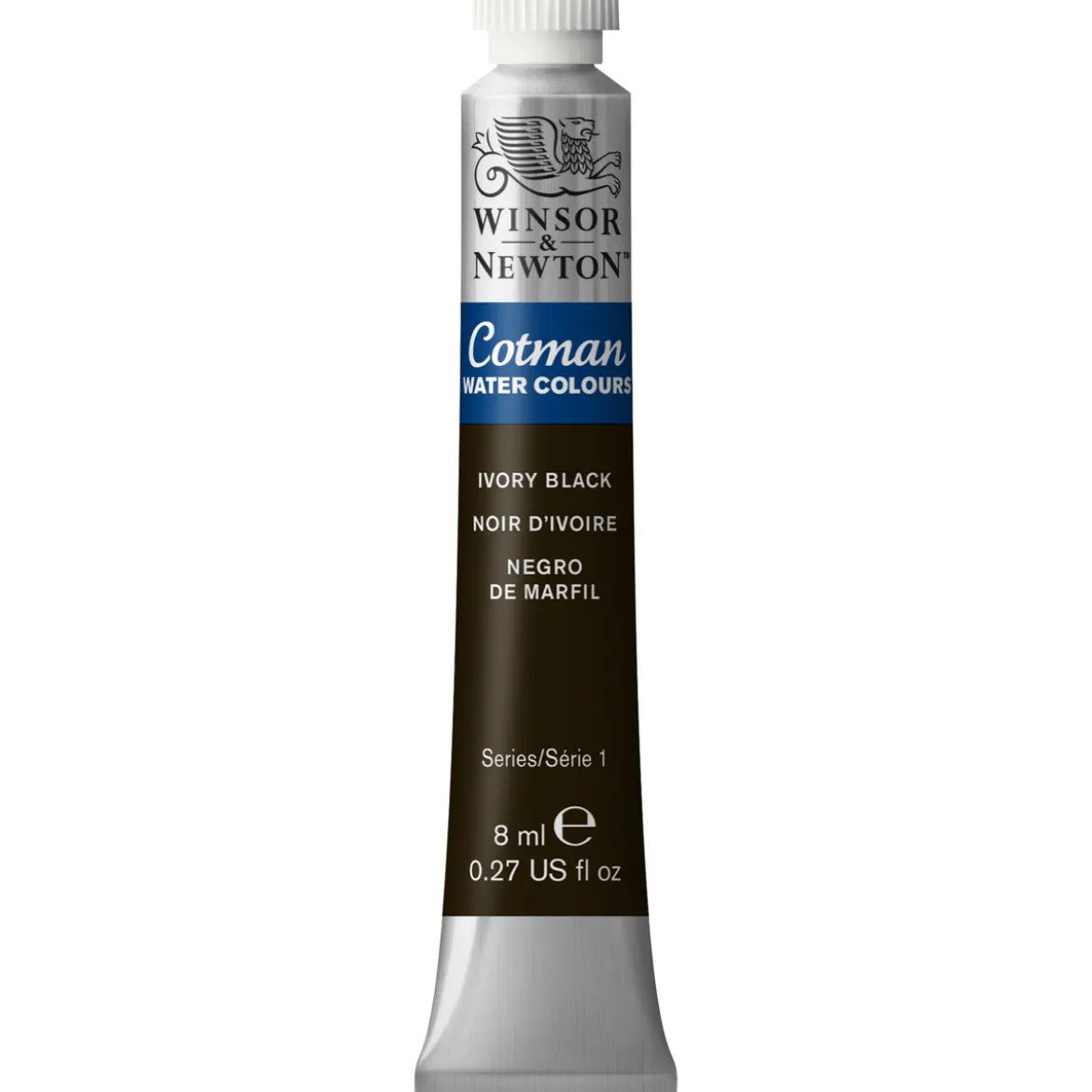 Winsor & Newton Cotman akvarellfärg 8 ml Ivory Black 331