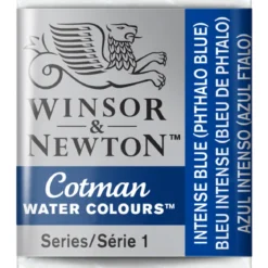 Winsor & Newton Cotman akvarellfärg halvkopp Intense Blue 327