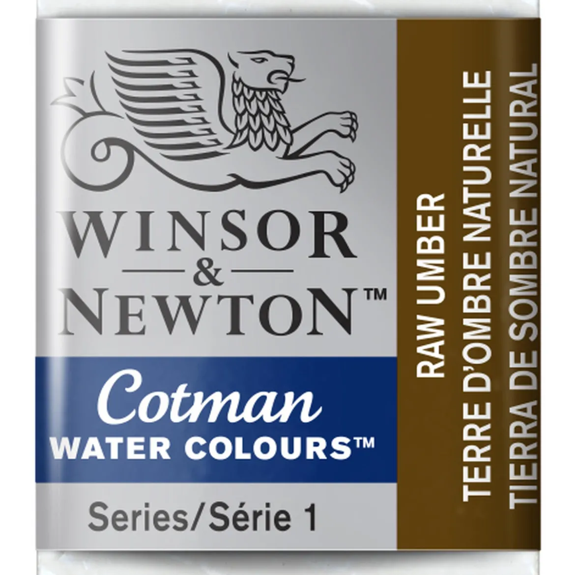 Winsor & Newton Cotman akvarellfärg halvkopp Raw Umber 554
