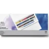 Winsor & Newton Cotman Studio set, akvarellfärg i 45 halvkoppar, etui & pensel