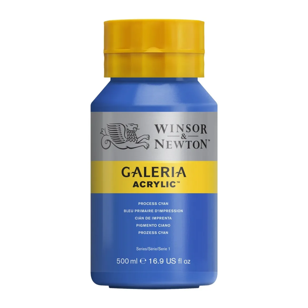 Winsor & Newton Galeria akrylfärg 500 ml Process Cyan 535