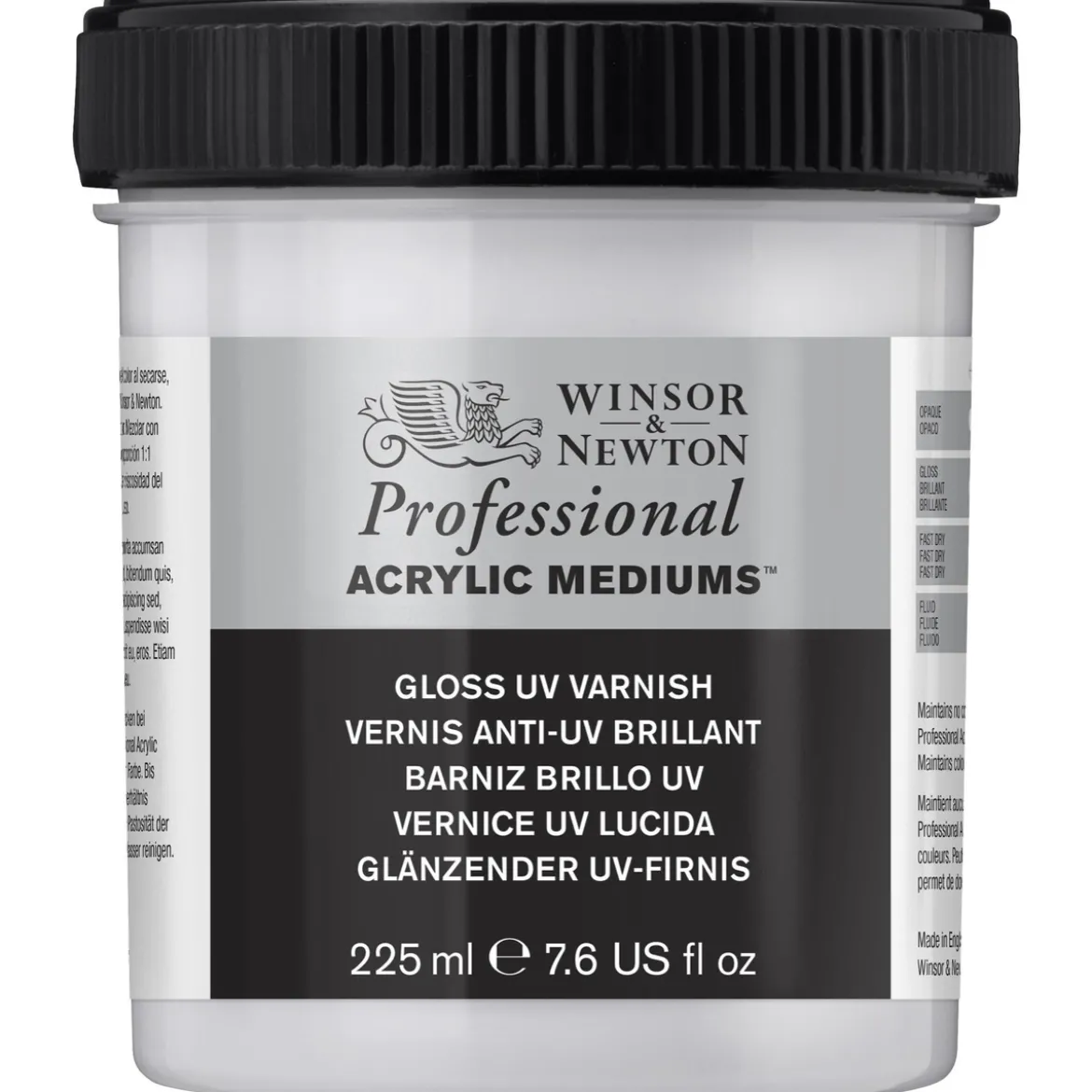 Winsor & Newton Gloss UV Varnish 225 ml, skyddande fernissa mot solljus, damm etc.