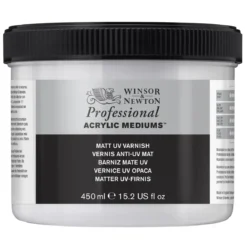 Winsor & Newton Matt UV Varnish 450 ml, skyddande fernissa mot solljus, damm etc.