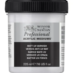 Winsor & Newton Matt UV Varnish 225 ml, skyddande fernissa mot solljus, damm etc.