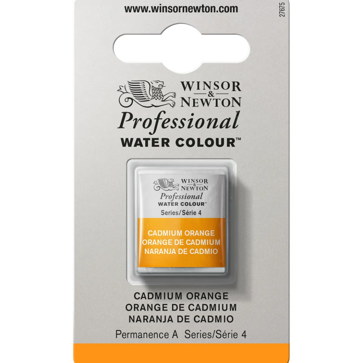 Winsor & Newton Professional akvarellfärg halvkopp Cadmium Orange 089