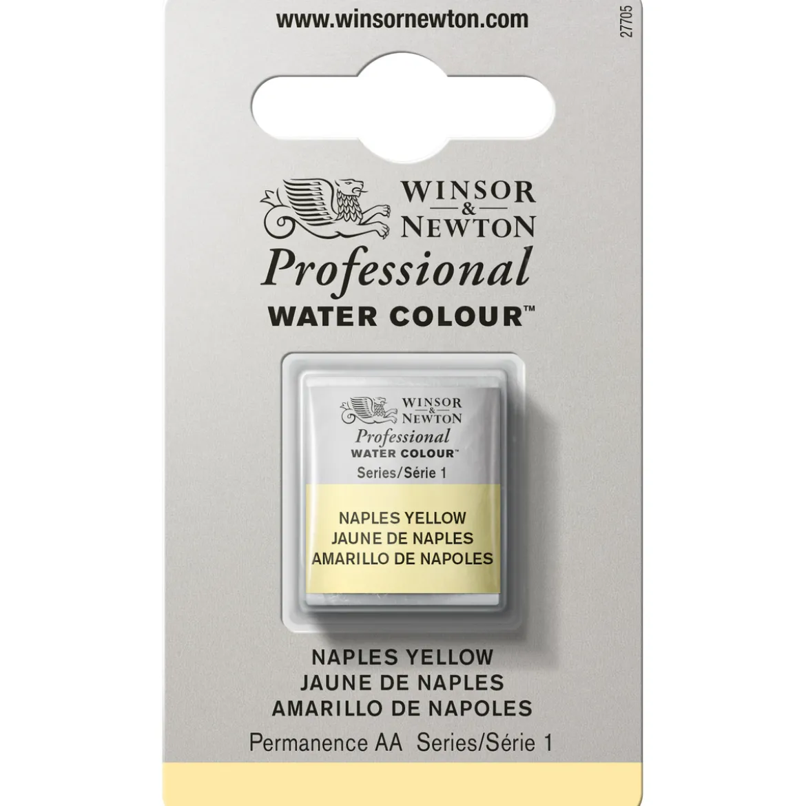 Winsor & Newton Professional akvarellfärg halvkopp Naples Yellow 422