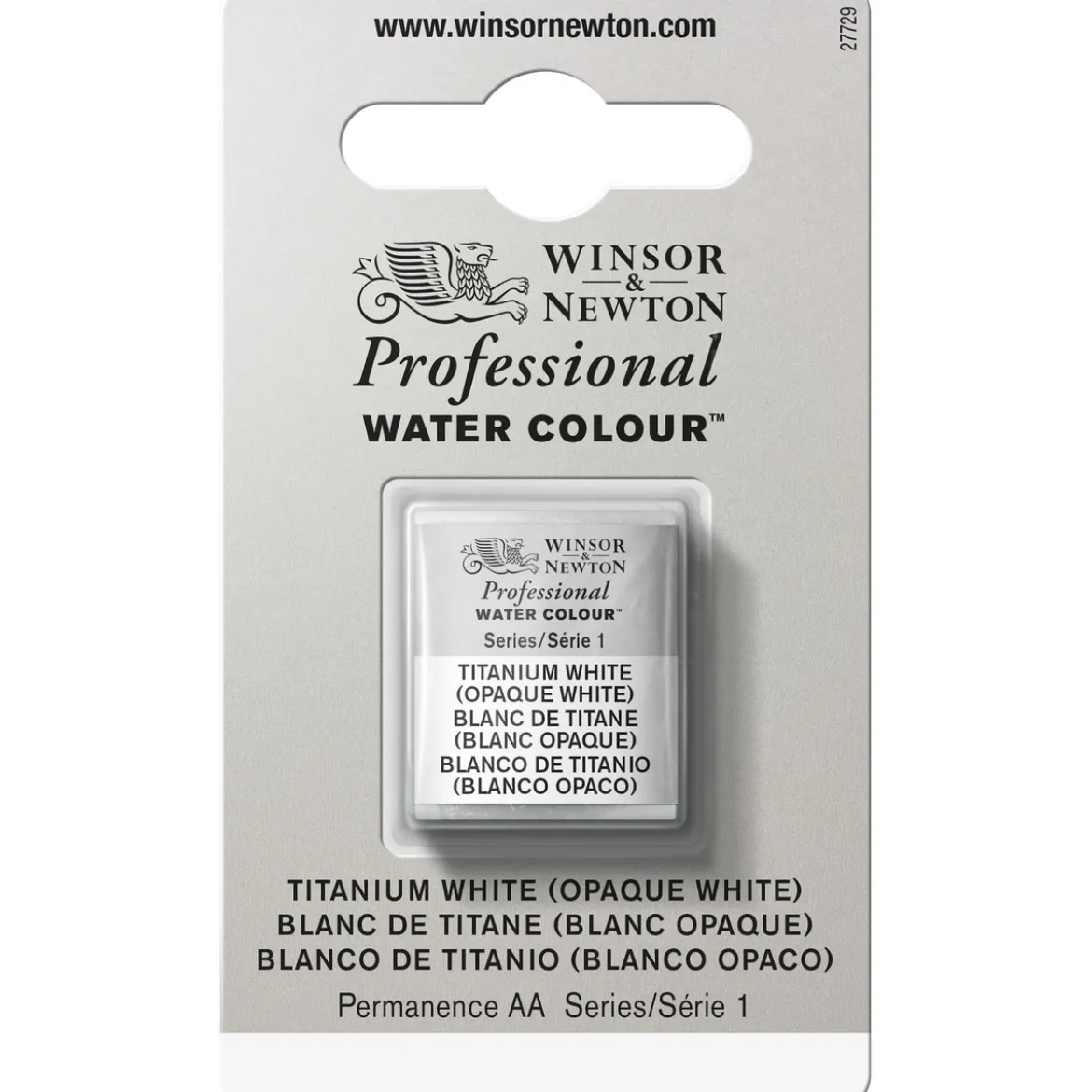 Winsor & Newton Professional akvarellfärg halvkopp Titan White (Op) 644