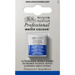 Winsor & Newton Professional akvarellfärg halvkopp Ultramarin (green shade) 667