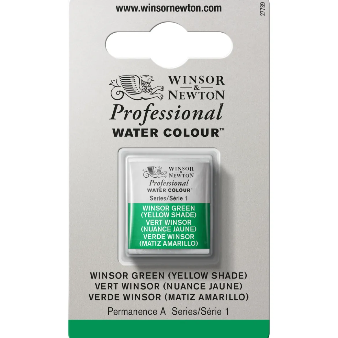 Winsor & Newton Professional akvarellfärg halvkopp Winsor Green (yellow shade)721