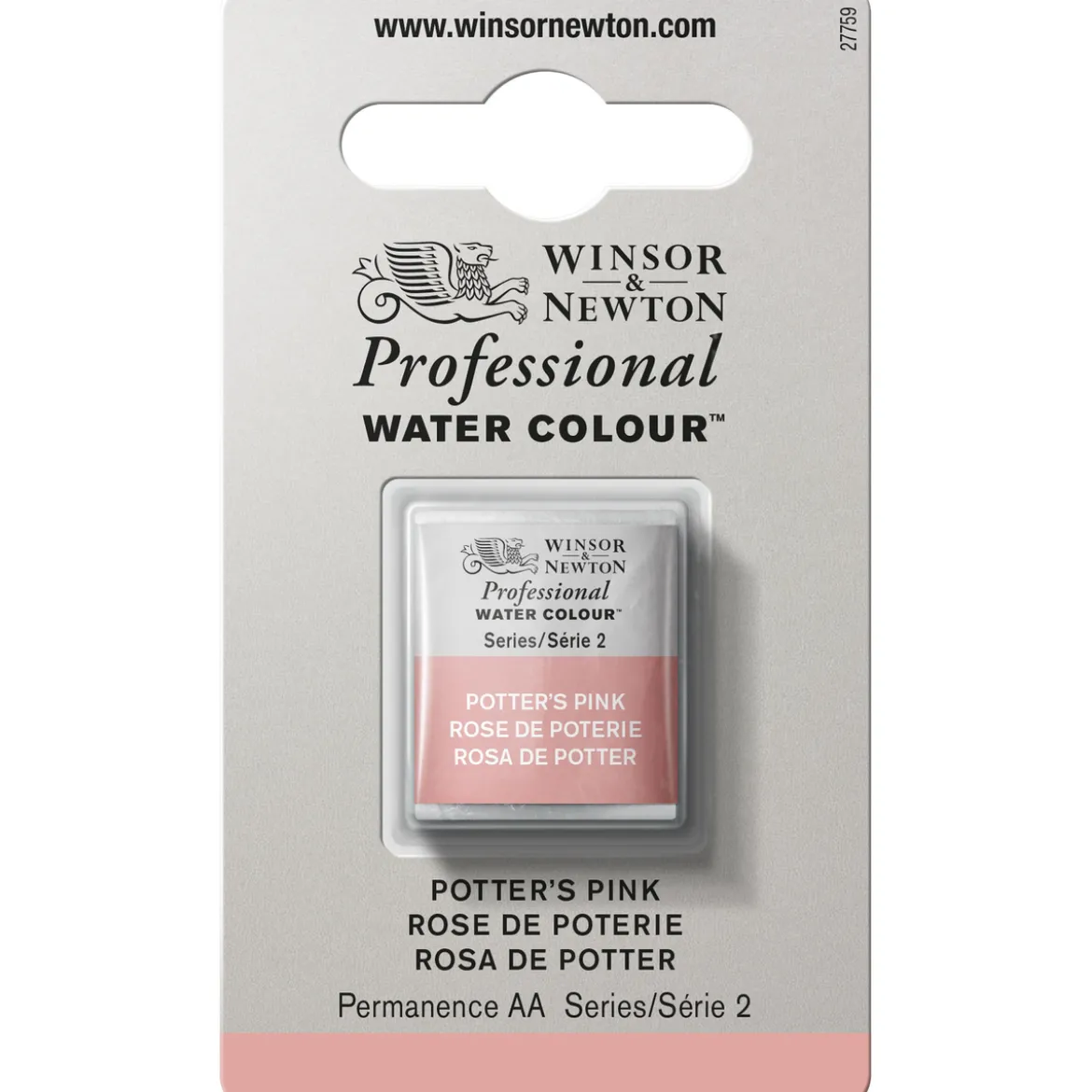 Winsor & Newton Professional akvarellfärg halvkopp Potter'S Pink 537