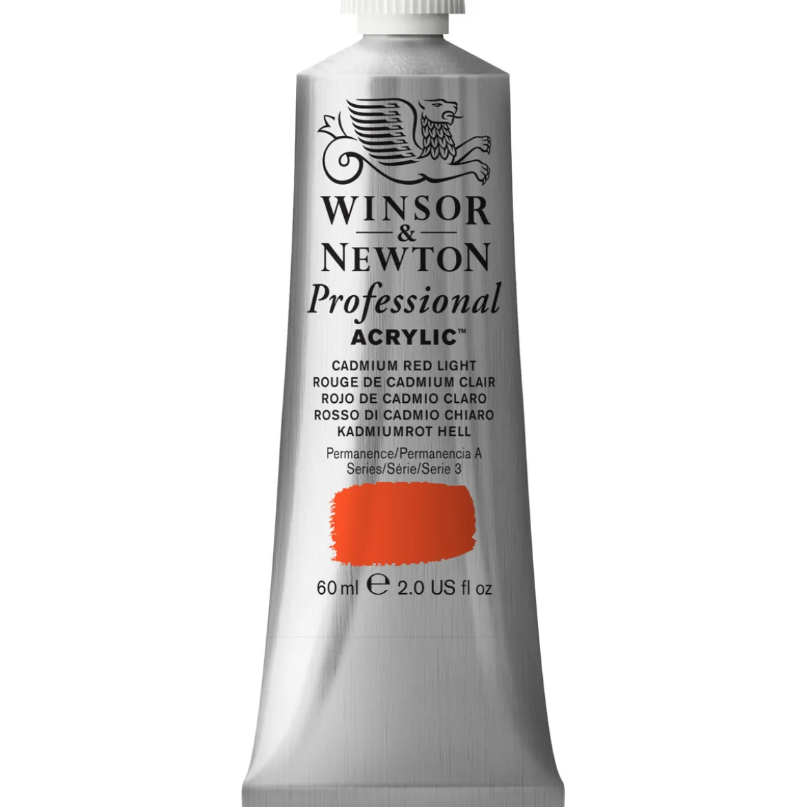 Winsor & Newton Professional akrylfärg 60 ml Cadmium Red light 100
