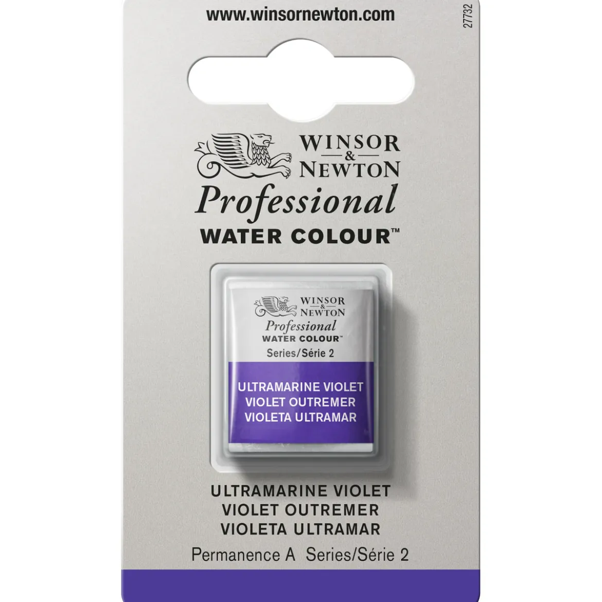 Winsor & Newton Professional akvarellfärg halvkopp Ultramarin Violet 672