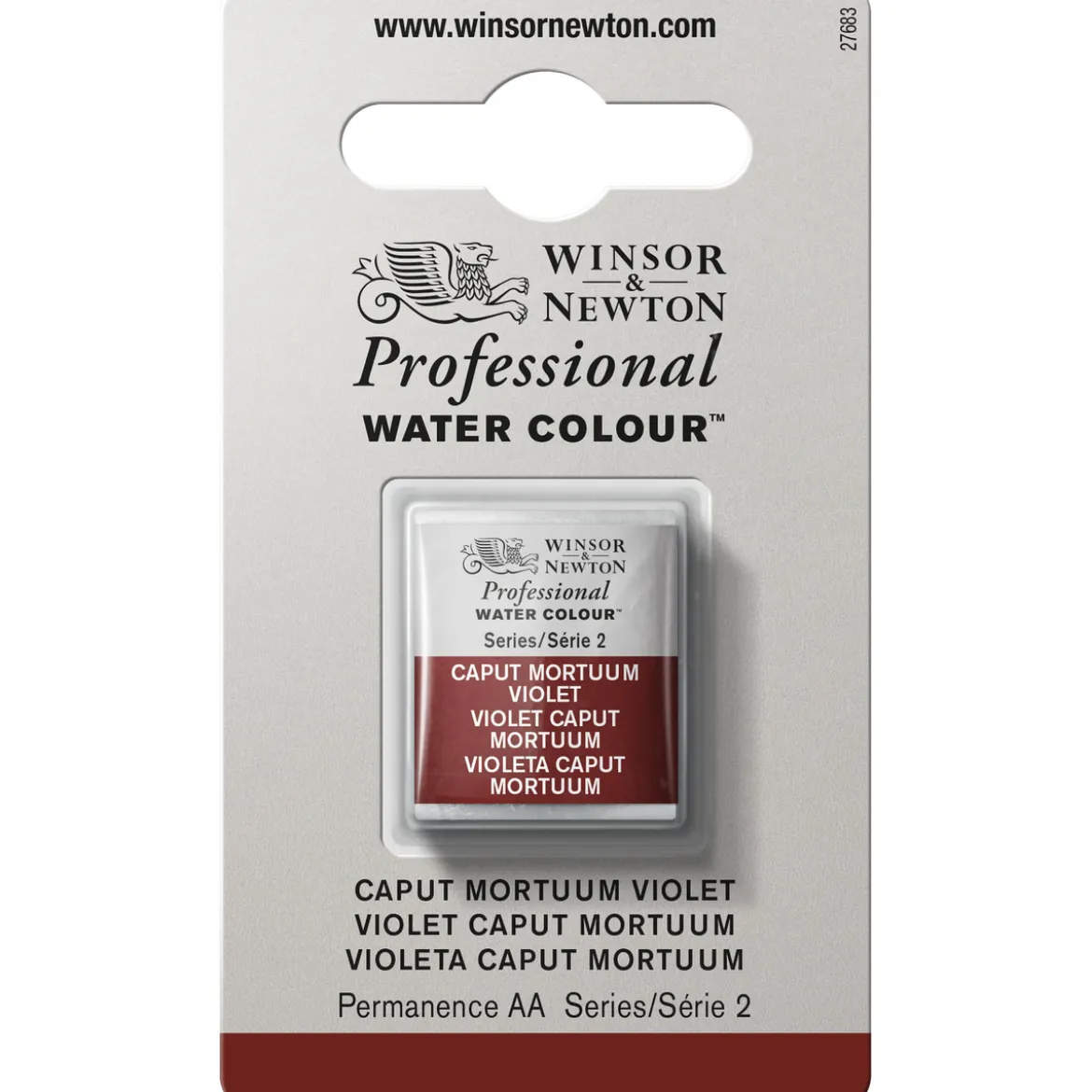 Winsor & Newton Professional akvarellfärg halvkopp Caput Mortuum Violet 125