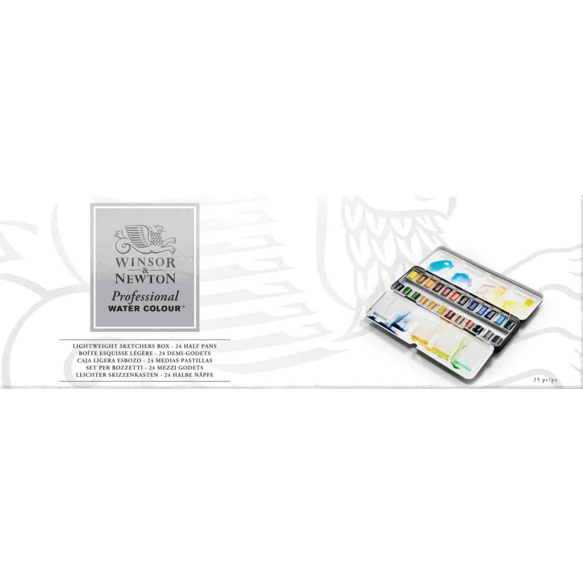 Winsor & Newton Professional Water Colour akvarellset med 24 halvpannor