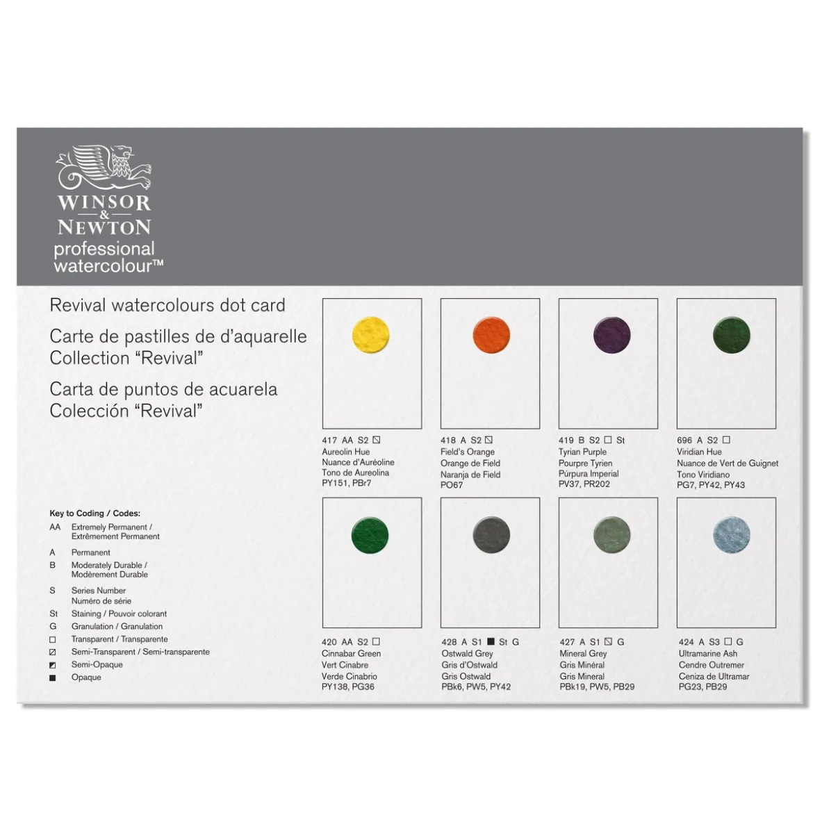 Winsor & Newton Professional Watercolour Dot Card Revival – 8 nya färger