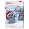 Xmas Mice by Anja Takacs, pärla två söta julmöss. H. 25 cm