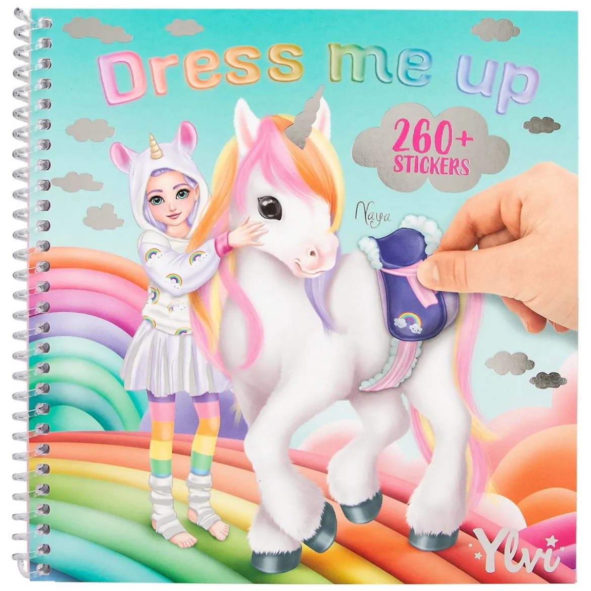Ylvi stickersbok Dress me up med enhörningar + 260 stickers! 24 sidor, 17,5×18 cm